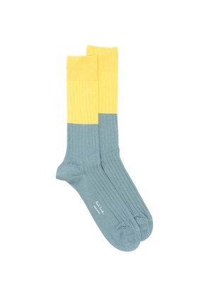 Paul Smith Candles ribbed colour-block socks - Blue