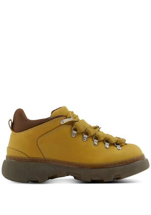 Burberry lace-up leather ankle boots - Brown