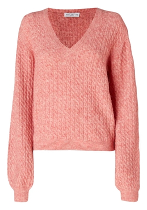 Ballantyne cable-knit jumper - Pink