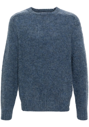 Harmony Paris Shaggy mélange brushed wool jumper - Blue