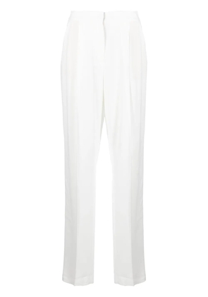 Emporio Armani darted straight-leg trousers - White
