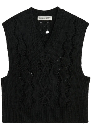 OUR LEGACY Cable Michigan tank top - Black
