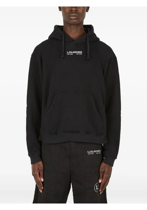 Lourdes graphic-print hoodie - Black