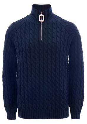 JW Anderson Henley cable-knit jumper - Blue