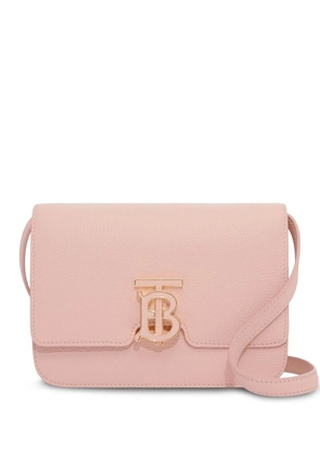 Burberry TB logo-plaque calf leather shoulder bag - Pink