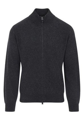 Canali zip-fastening cardigan - Grey