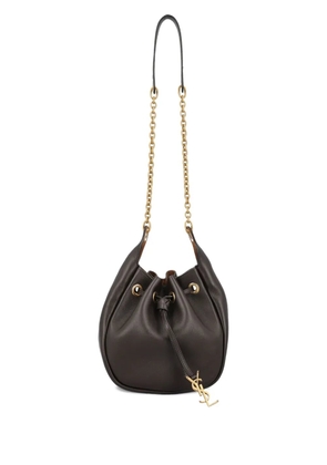 Saint Laurent Paris drawstring chain bucket bag - Brown