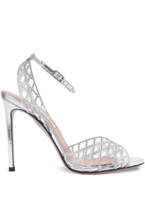 Aquazzura 105mm leather sandals - Silver