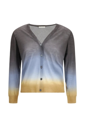 MIRROR IN THE SKY degrade-effect buttoned cardigan - Grey