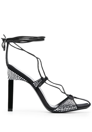The Attico Adele 105mm crystal-embellished sandals - Black