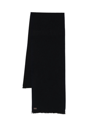 Canali textured fringed scarf - Blue