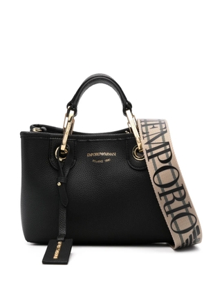 Emporio Armani logo-debossed crossbody bag - Black