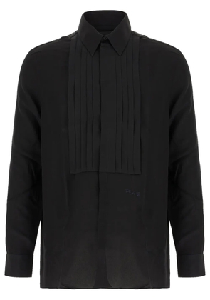 Givenchy pleated-bib silk shirt - Black