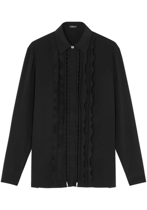 Versace ruffled silk shirt - Black