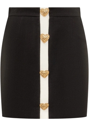 Moschino heart-motif mini skirt - Black