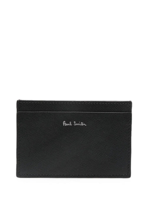 Paul Smith Stripe Balloon Mount Fuji-print card holder - Black
