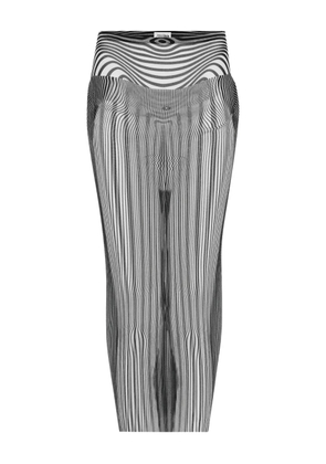 Jean Paul Gaultier body-morphing draped maxi skirt - White