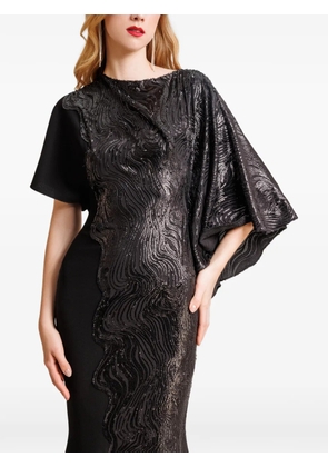 Gemy Maalouf asymmetrical neckline maxi dress - Black