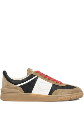 Valentino Garavani perforated leather sneakers - Brown