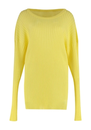 MM6 Maison Margiela ribbed knit sweater - Yellow