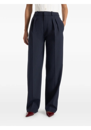 Manière De Voir Julie pinstripe-print pleated tailored trousers - Blue