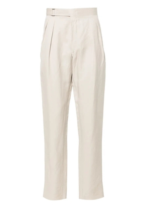 Canali Adjuster mid-rise tapered trousers - Brown