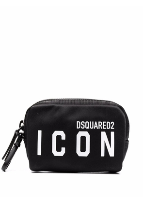 DSQUARED2 logo-print makeup bag - Black