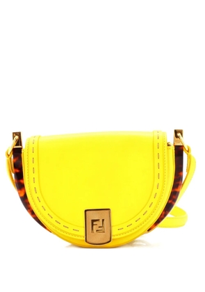 Fendi Pre-Owned Moonlight Flap Bag Leather with Acrylic Glass Detail crossbody bag - Yellow