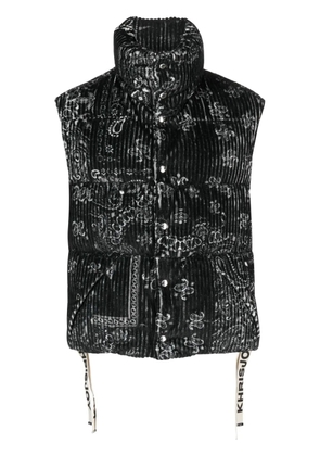 Khrisjoy paisley-print padded gilet - Black