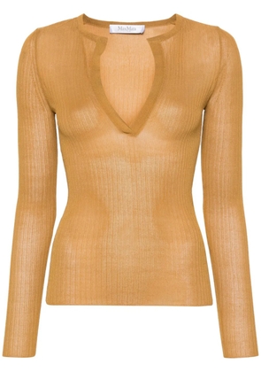 Max Mara Saggina ribbed silk jumper - Brown