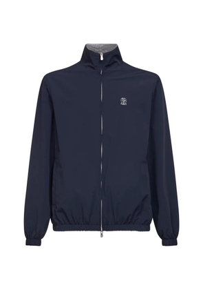 Brunello Cucinelli logo-detail jacket - Blue