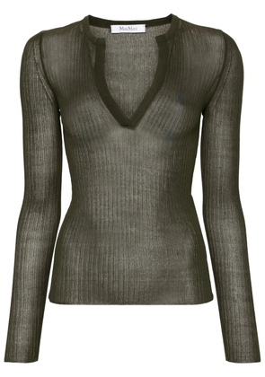 Max Mara Saggina ribbed silk jumper - Green