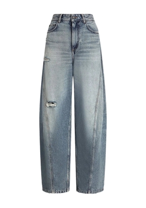 Dolce & Gabbana distressed panelled jeans - Blue