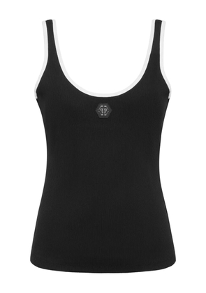 Philipp Plein ribbed-knit tank top - Black
