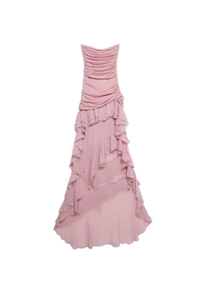 Blumarine strapless ruffled gown - Pink
