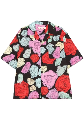Marni floral-print shirt - Black