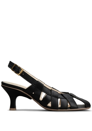 Tod's cut-out sling-back leather pumps - Black