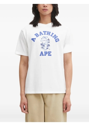 A BATHING APE® Palm Tree Camo College graphic-print T-shirt - White