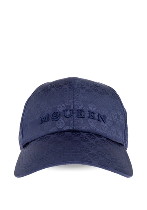 Alexander McQueen skull-embossed cap - Blue
