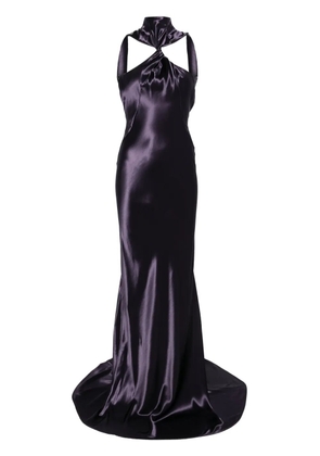 The Attico satin maxi dress - Purple