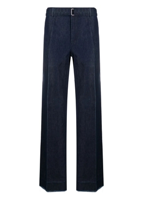 Lanvin buckle-waist straight-leg jeans - Blue