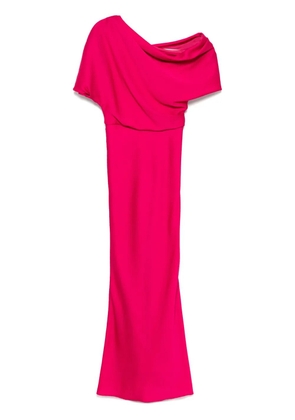 Amsale hammered satin dress - Pink