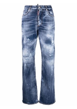 DSQUARED2 high-waisted tie-dye jeans - Blue