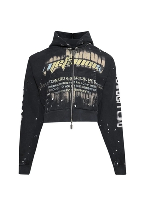 RRR123 zip-up radical rose jacket - Black