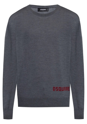 DSQUARED2 logo intarsia-knit jumper - Grey
