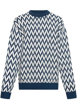 Lanvin zigzag motif sweater - Blue