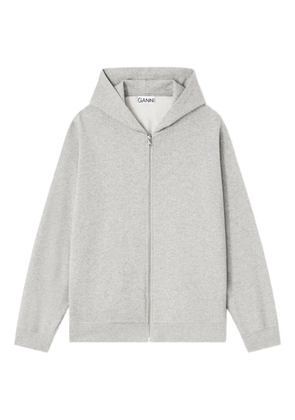 GANNI teddy zip hoodie - Grey