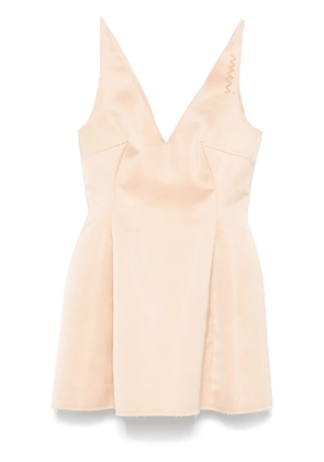 Marni duchess satin mini dress - Neutrals