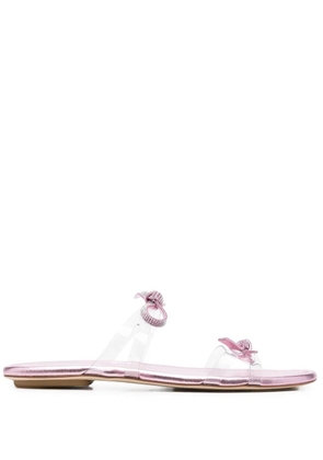Stuart Weitzman SW Bow slides - White