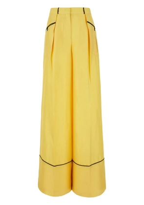 Bally silk palazzo trousers - Yellow